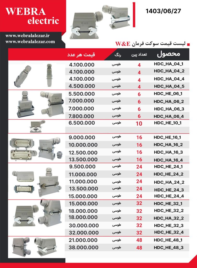 لیست-قیمت-سوکت-فرمان