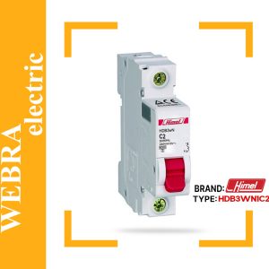 کلید مینیاتوری هیمل مدل HDB3WN1C2 – تک پل، تیپ C با قدرت قطع 6 kA