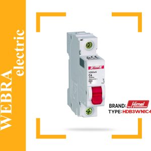 کلید مینیاتوری هیمل مدل HDB3WN1C4 – تک پل، تیپ C با قدرت قطع 6 kA