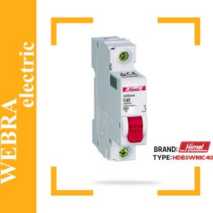 کلید مینیاتوری هیمل مدل HDB3WN1C40 – تک پل، تیپ C با قدرت قطع 6 kA