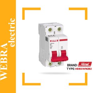 کلید مینیاتوری هیمل مدل HDB3WN2B2 – دو پل، تیپ B با قدرت قطع 6 kA