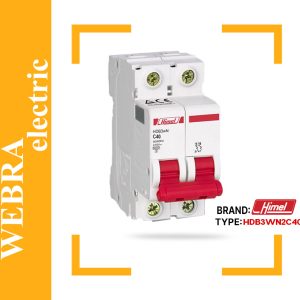 کلید مینیاتوری هیمل مدل HDB3WN2C40 – دو پل، تیپ C با قدرت قطع 6 kA